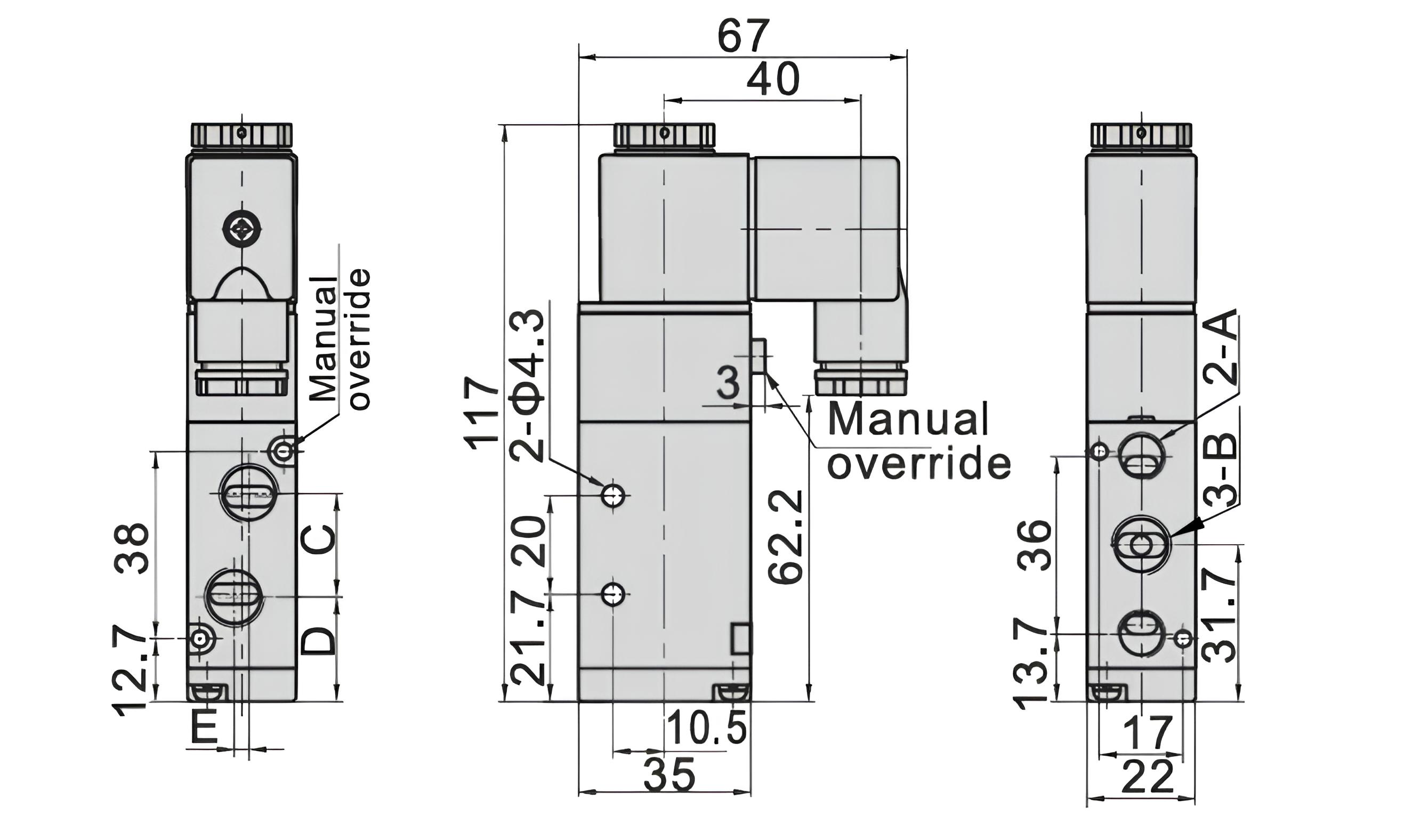 Пневмораспределитель 4V210-08